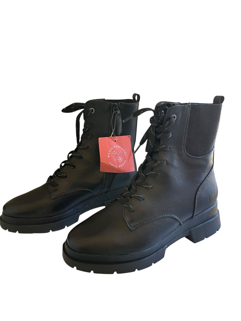 SOUL Naturalizer Ozzy black combat boots size 8 1/2 Wide NEW